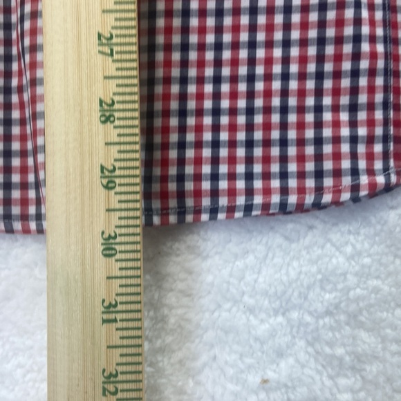 H & M Long Sleeve Business Casual Shirt Size Medium Red/Black Plaid - Picture 8 of 14